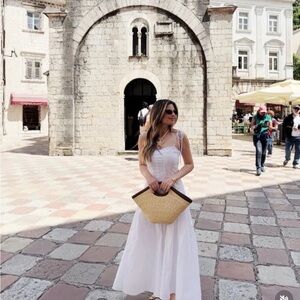 Zara Elegant White Midi Dress